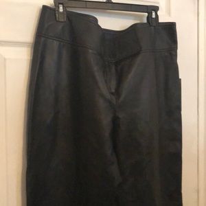 Flare legs 100% leather pants